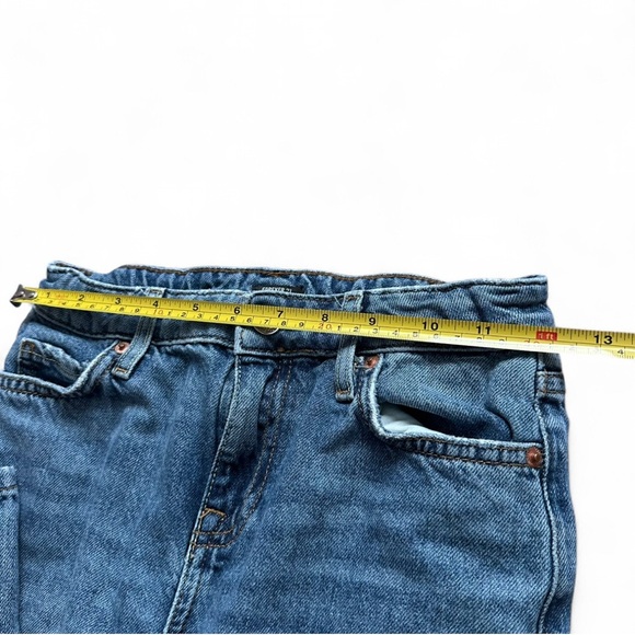 Forever 21 kids Distressed Blue Straight Leg Jeans size 9/10 - Picture 7 of 8